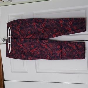NWT Loft Navy & Red "Julie the Riviera Pant," Size 2